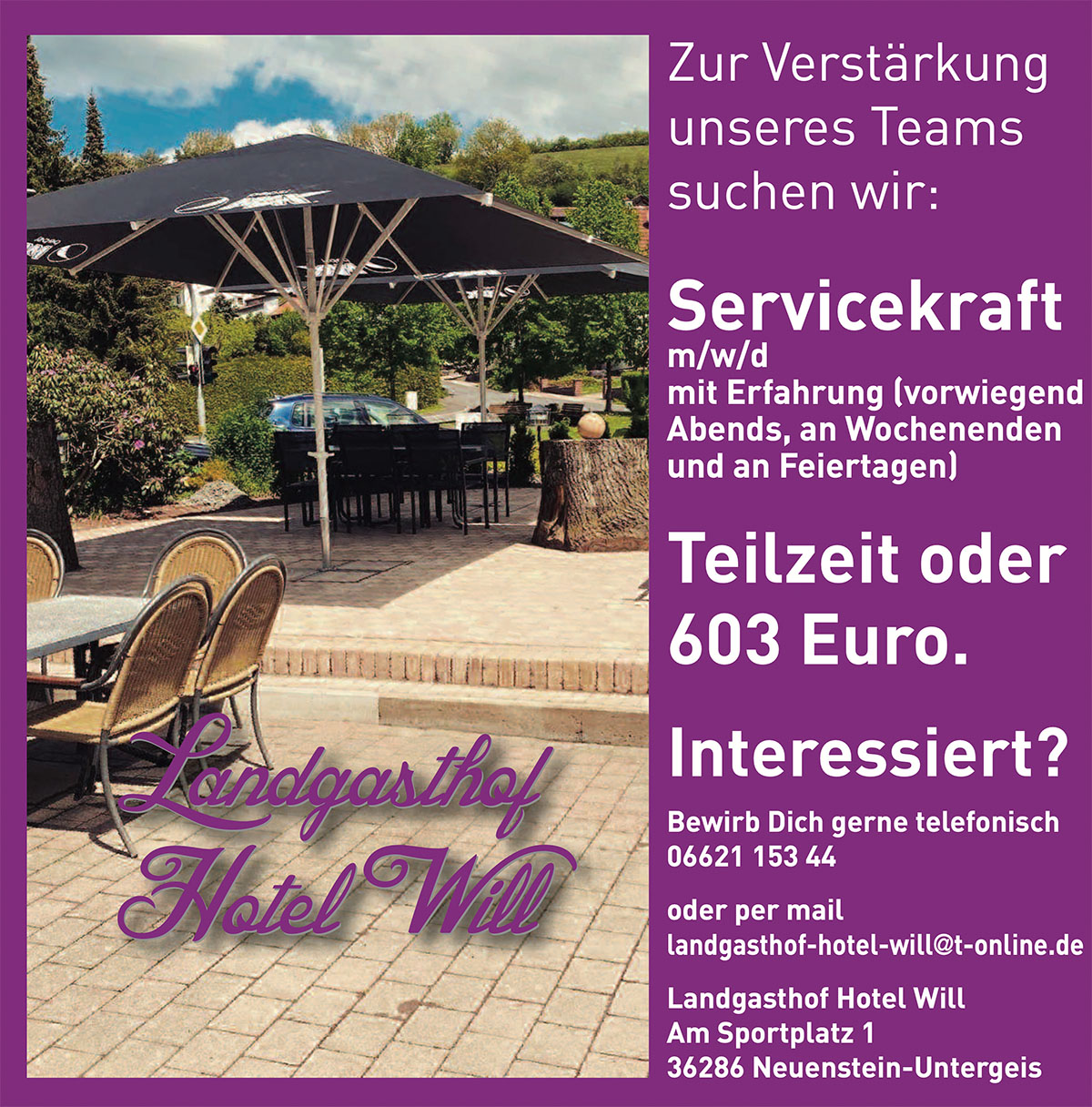 servicekraft gesucht